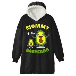 Mommy Of The Babycado Avocado Family Matching Gift Hooded Wearable Blanket