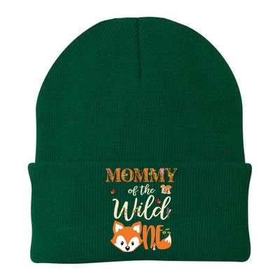 Mommy Of The Wild One Birthday Girl Fox Lover Mom Mother Knit Cap Winter Beanie