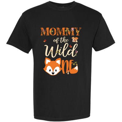 Mommy Of The Wild One Birthday Girl Fox Lover Mom Mother Garment-Dyed Heavyweight T-Shirt