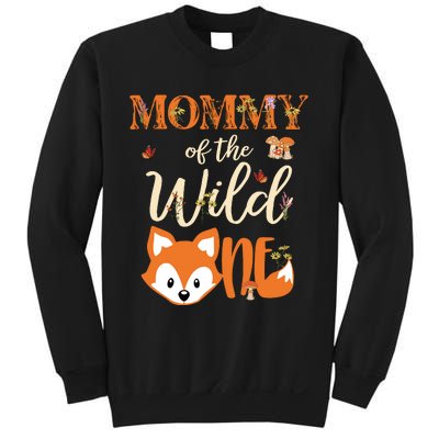 Mommy Of The Wild One Birthday Girl Fox Lover Mom Mother Sweatshirt