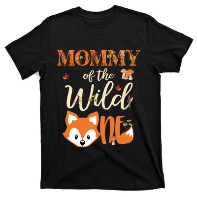 Mommy Of The Wild One Birthday Girl Fox Lover Mom Mother T-Shirt