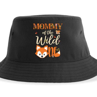 Mommy Of The Wild One Birthday Girl Fox Lover Mom Mother Sustainable Bucket Hat