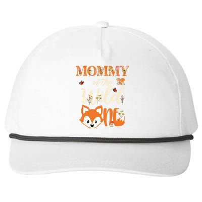 Mommy Of The Wild One Birthday Girl Fox Lover Mom Mother Snapback Five-Panel Rope Hat