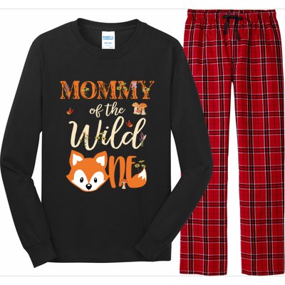 Mommy Of The Wild One Birthday Girl Fox Lover Mom Mother Long Sleeve Pajama Set