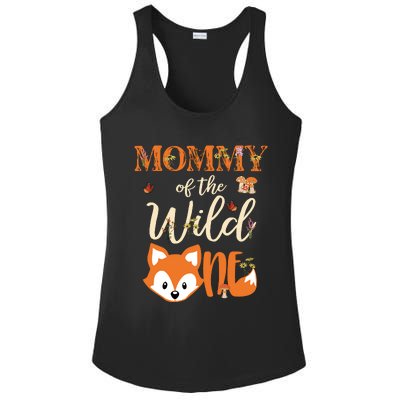 Mommy Of The Wild One Birthday Girl Fox Lover Mom Mother Ladies PosiCharge Competitor Racerback Tank