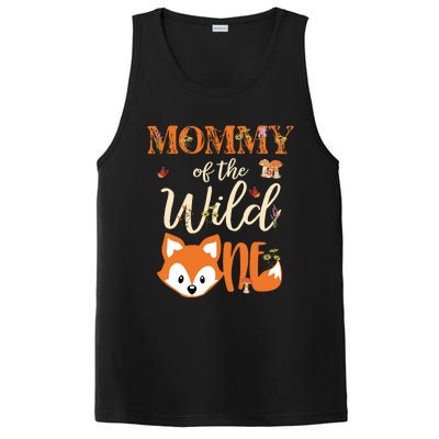 Mommy Of The Wild One Birthday Girl Fox Lover Mom Mother PosiCharge Competitor Tank