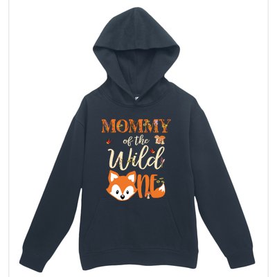 Mommy Of The Wild One Birthday Girl Fox Lover Mom Mother Urban Pullover Hoodie