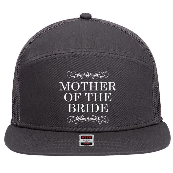 Mother Of The Bride 7 Panel Mesh Trucker Snapback Hat