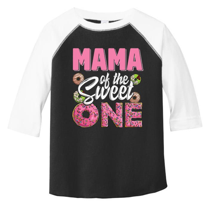 Mama Of The Sweet One Birthday 1st Bday Donut One Party Toddler Fine Jersey T-Shirt