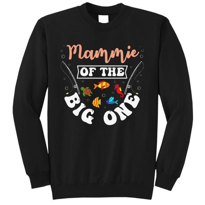 Mammie Of The Big One Fishing Birthday Party Bday Sweatshirt