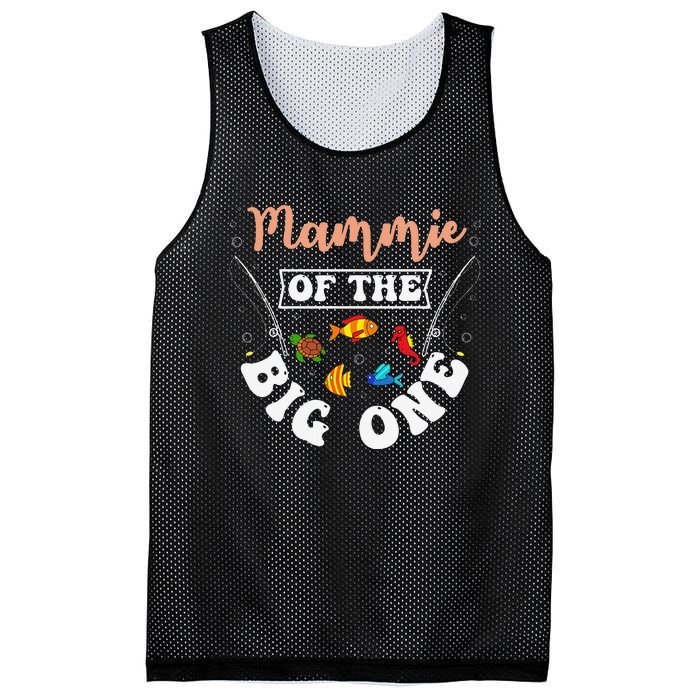 Mammie Of The Big One Fishing Birthday Party Bday Mesh Reversible Basketball Jersey Tank