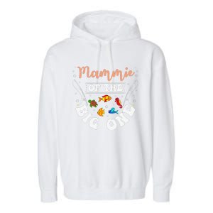 Mammie Of The Big One Fishing Birthday Party Bday Garment-Dyed Fleece Hoodie