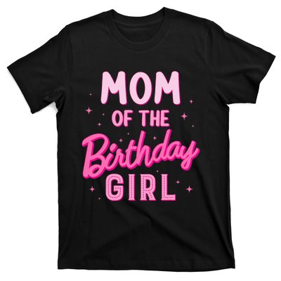 Mom Of The Birthday Girl Party Girl Groovy Retro For Mommy T-Shirt