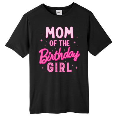 Mom Of The Birthday Girl Party Girl Groovy Retro For Mommy Tall Fusion ChromaSoft Performance T-Shirt