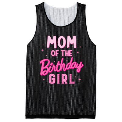 Mom Of The Birthday Girl Party Girl Groovy Retro For Mommy Mesh Reversible Basketball Jersey Tank