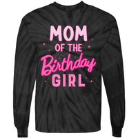 Mom Of The Birthday Girl Party Girl Groovy Retro For Mommy Tie-Dye Long Sleeve Shirt