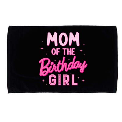 Mom Of The Birthday Girl Party Girl Groovy Retro For Mommy Microfiber Hand Towel