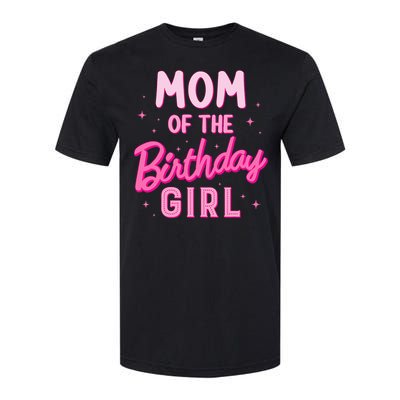 Mom Of The Birthday Girl Party Girl Groovy Retro For Mommy Softstyle CVC T-Shirt