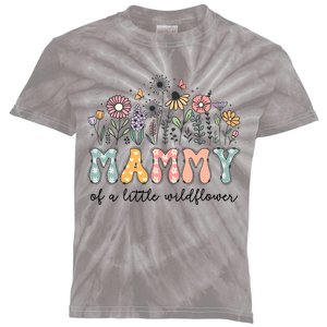 Mammy Of The Little Wildflower Baby Birthday Party Kids Tie-Dye T-Shirt