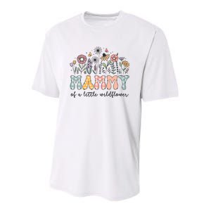 Mammy Of The Little Wildflower Baby Birthday Party Youth Performance Sprint T-Shirt