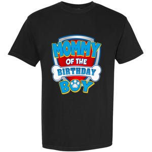 Mommy Of The Birthday Boy Dog Paw Family Matching Garment-Dyed Heavyweight T-Shirt