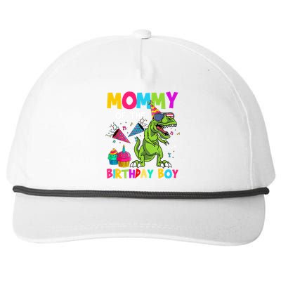 Mommy Of The Birthday Boy T-Rex Dinosaur Birthday Snapback Five-Panel Rope Hat