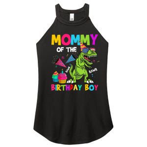 Mommy Of The Birthday Boy T-Rex Dinosaur Birthday Women's Perfect Tri Rocker Tank