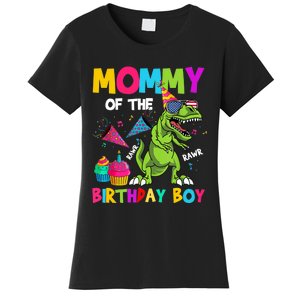 Mommy Of The Birthday Boy T-Rex Dinosaur Birthday Women's T-Shirt