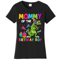 Mommy Of The Birthday Boy T-Rex Dinosaur Birthday Women's T-Shirt