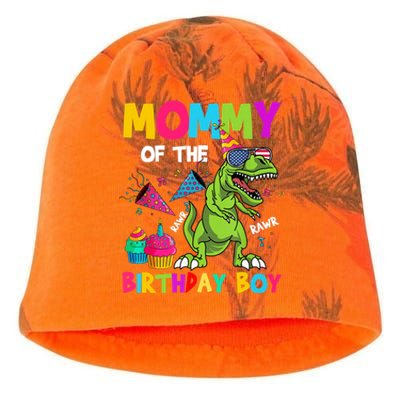 Mommy Of The Birthday Boy T-Rex Dinosaur Birthday Kati - Camo Knit Beanie