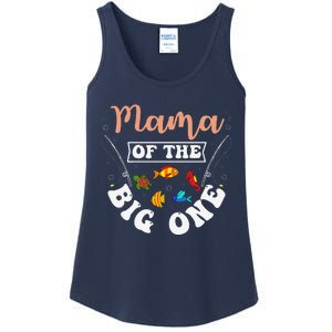 Mama Of The Big One Fishing Birthday Party Bday Celebration Ladies Essential Tank