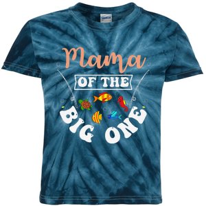 Mama Of The Big One Fishing Birthday Party Bday Celebration Kids Tie-Dye T-Shirt