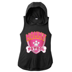 Mommy Of The Birthday Girl Dog Paw Mom Matching Ladies PosiCharge Tri-Blend Wicking Draft Hoodie Tank