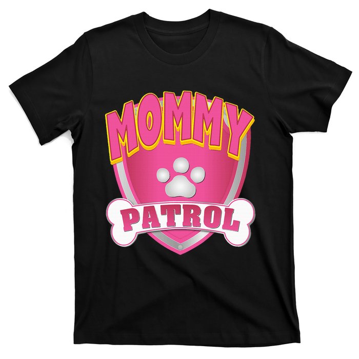 Mommy Of The Birthday Girl Dog Paw Mom Matching T-Shirt