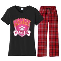 Mommy Of The Birthday Girl Dog Paw Mom Matching Women's Flannel Pajama Set