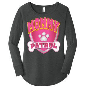 Mommy Of The Birthday Girl Dog Paw Mom Matching Women's Perfect Tri Tunic Long Sleeve Shirt