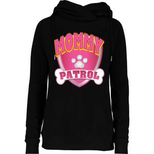 Mommy Of The Birthday Girl Dog Paw Mom Matching Womens Funnel Neck Pullover Hood