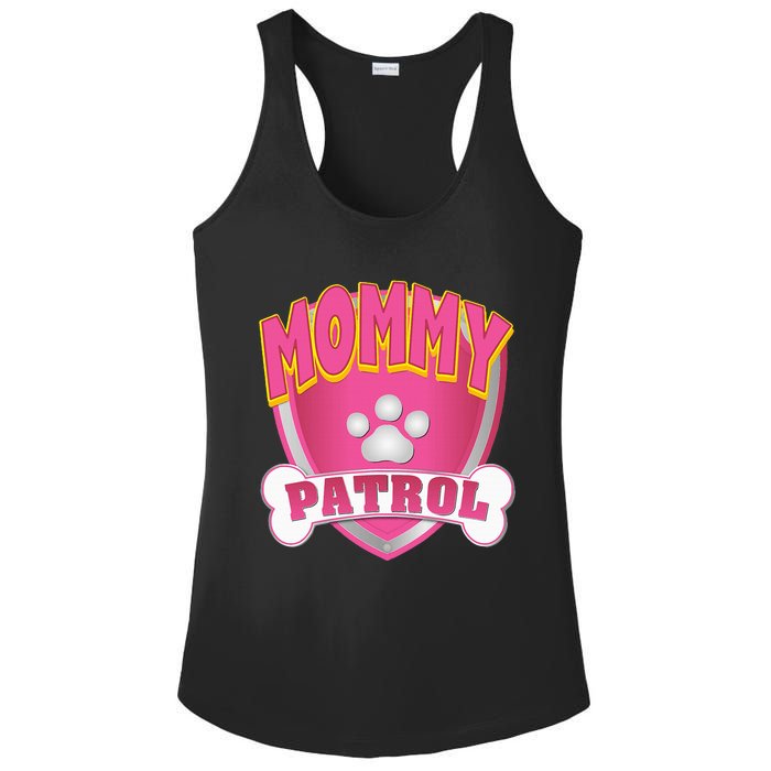 Mommy Of The Birthday Girl Dog Paw Mom Matching Ladies PosiCharge Competitor Racerback Tank