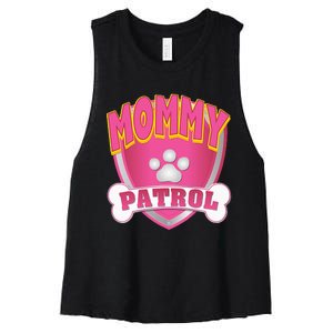 Mommy Of The Birthday Girl Dog Paw Mom Matching Women's Racerback Cropped Tank