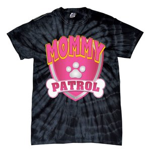 Mommy Of The Birthday Girl Dog Paw Mom Matching Tie-Dye T-Shirt