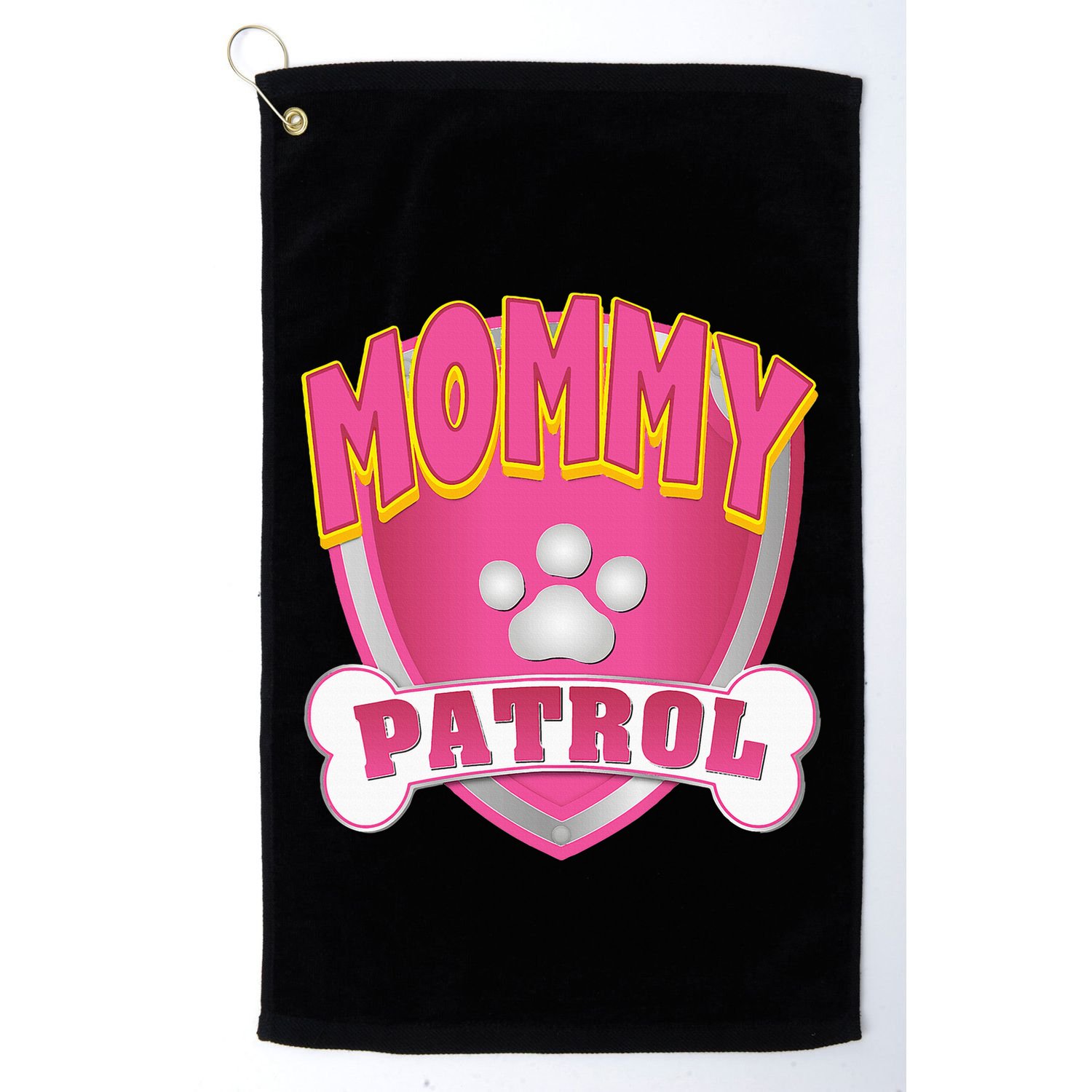Mommy Of The Birthday Girl Dog Paw Mom Matching Golf Towel