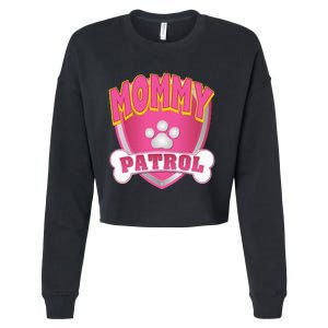 Mommy Of The Birthday Girl Dog Paw Mom Matching Cropped Pullover Crew