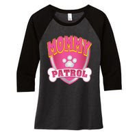 Mommy Of The Birthday Girl Dog Paw Mom Matching Women's Tri-Blend 3/4-Sleeve Raglan Shirt