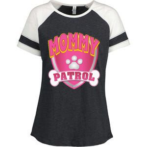 Mommy Of The Birthday Girl Dog Paw Mom Matching Enza Ladies Jersey Colorblock Tee