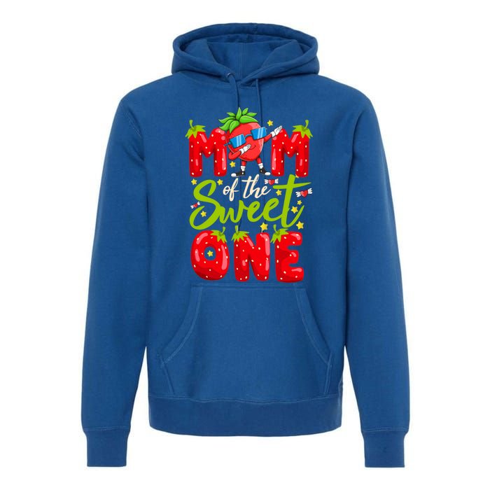 Mom Of The Sweet One Dabbing Valentines Day Strawberry Funny Gift Meaningful Gif Premium Hoodie