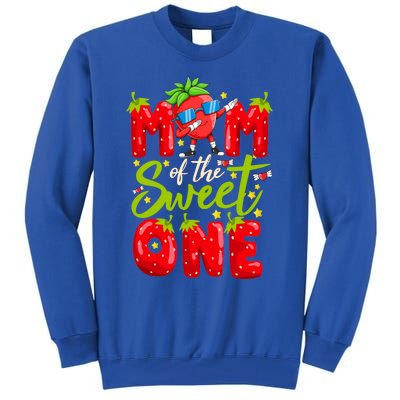 Mom Of The Sweet One Dabbing Valentines Day Strawberry Funny Gift Meaningful Gif Tall Sweatshirt