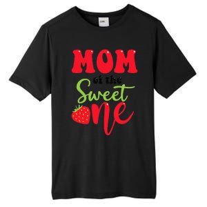 Mom Of The Sweet One Strawberry Summer First Birthday Tall Fusion ChromaSoft Performance T-Shirt