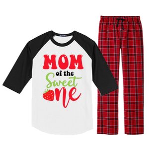 Mom Of The Sweet One Strawberry Summer First Birthday Raglan Sleeve Pajama Set