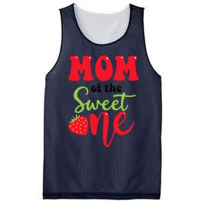 Mom Of The Sweet One Strawberry Summer First Birthday Mesh Reversible Basketball Jersey Tank