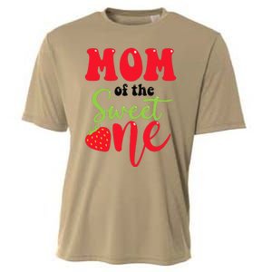 Mom Of The Sweet One Strawberry Summer First Birthday Cooling Performance Crew T-Shirt